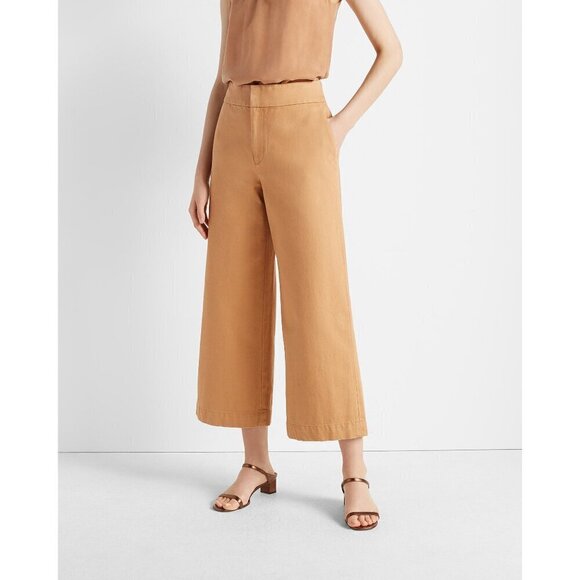 NWT Club Monaco sand wide leg flare cotton pants, 4 - Picture 2 of 8